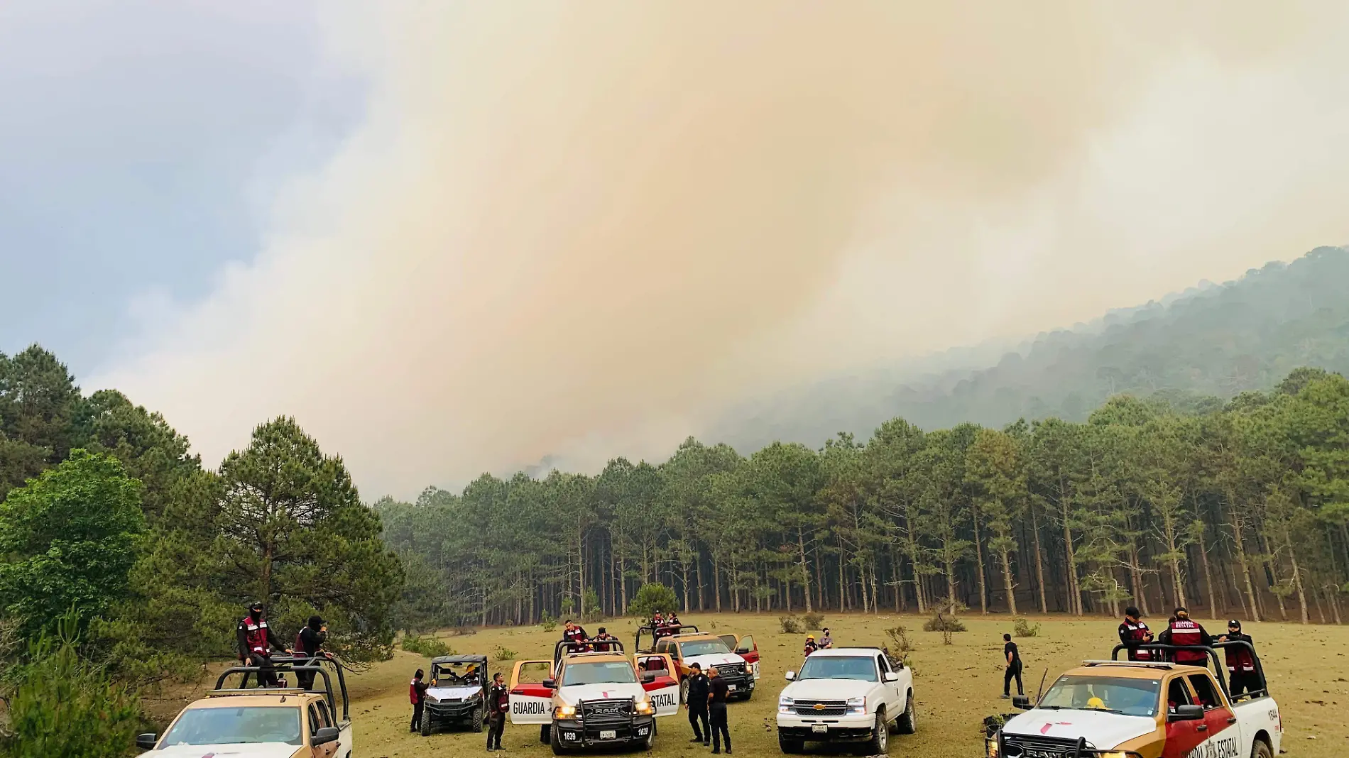 El incendio forestal ocurre en el "Cañón del Novillo" 